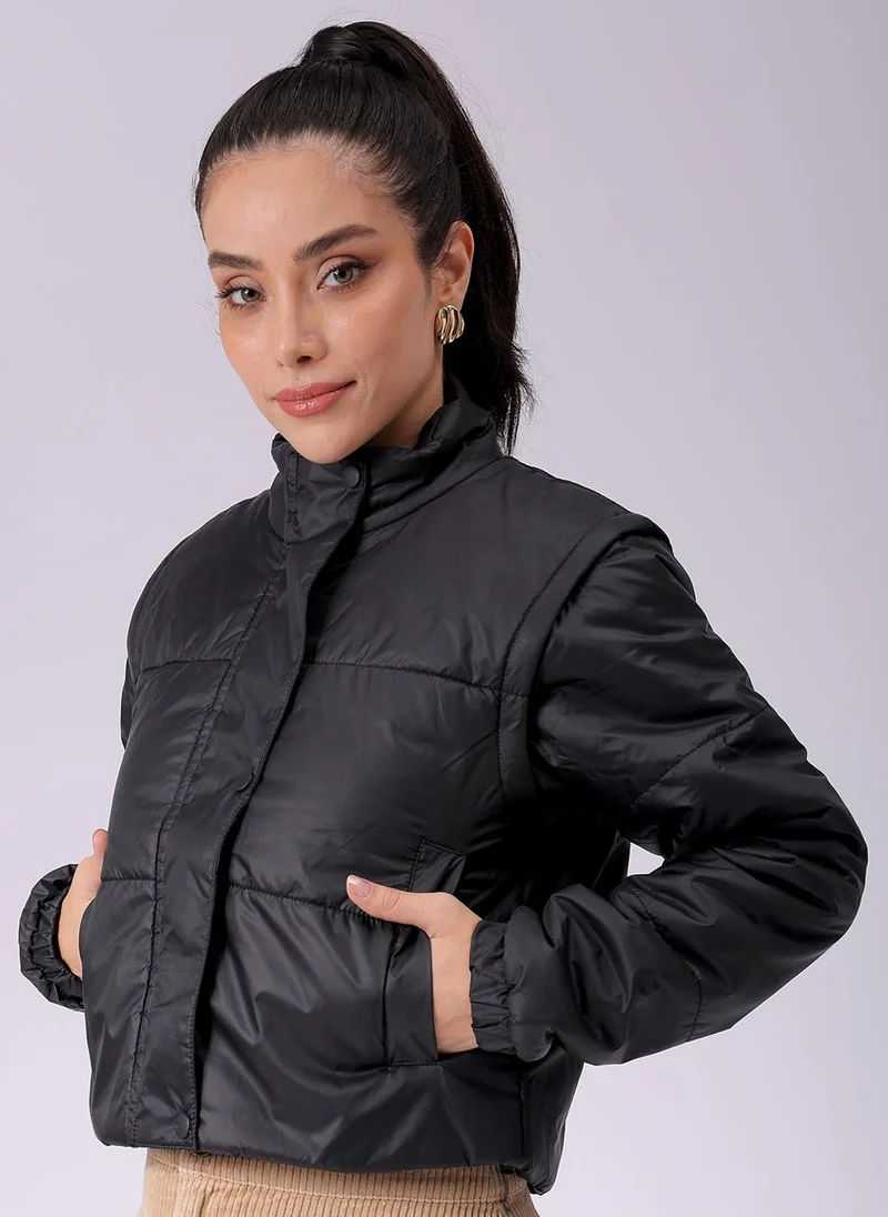 Freehand  Women Regular Fit Solid Puffer Jacket for Women | Best Price UAE
