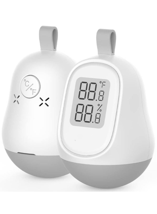 Generic Indoor Paper White Digital Screen Temperature and Hygrometer Monitor - Image 1