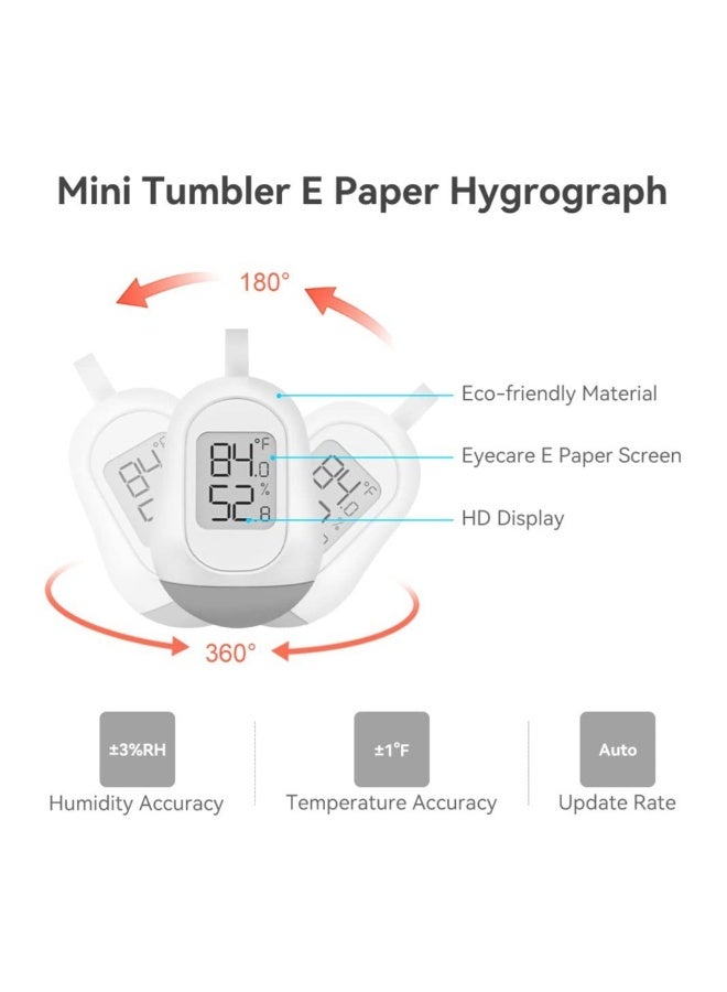 Generic Indoor Paper White Digital Screen Temperature and Hygrometer Monitor - Image 2