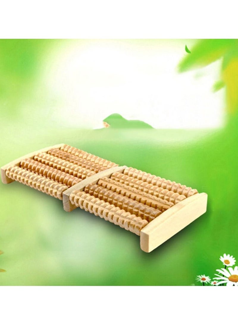 Wooden Foot Massage Roller Reflexology Stress Massager Fitness Health Care Pain Relief Colorful Massage Roller - Image 3