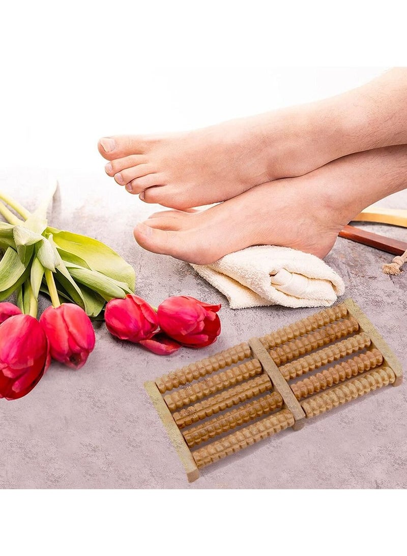 Wooden Foot Massage Roller Reflexology Stress Massager Fitness Health Care Pain Relief Colorful Massage Roller - Image 5