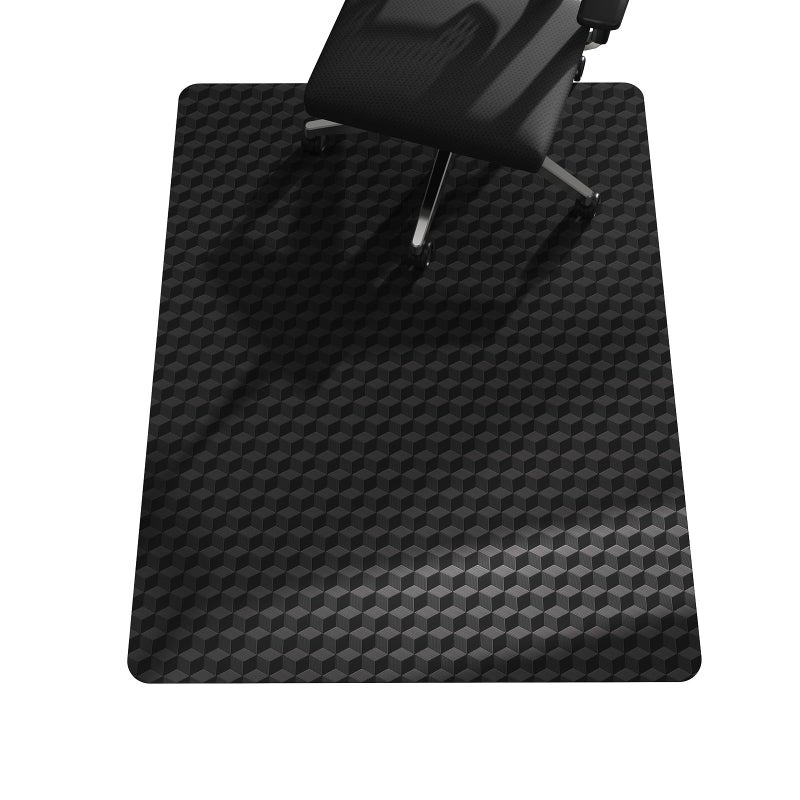 SALLOUS Chair Mat for Carpet 36" x 48" - 3D Geometric Chair Mat for Carpeted Floors, Heavy-Duty Carpet Protector Computer Desk Mat with Grips, Non-Slip Vinyl Floor Mat for Home Office, Black - Image 1