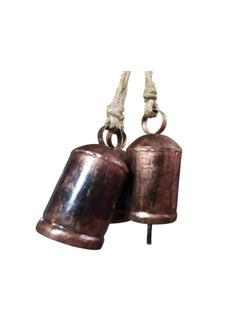 Delicacy Handicraft 3Piece Handmade 4inch Antique Copper Finish Tin Cow Bells for Hanging Decoration Christmas New Year Decor Item  - Image 4