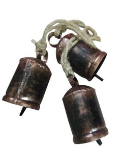 Delicacy Handicraft 3Piece Handmade 4inch Antique Copper Finish Tin Cow Bells for Hanging Decoration Christmas New Year Decor Item  - Image 5