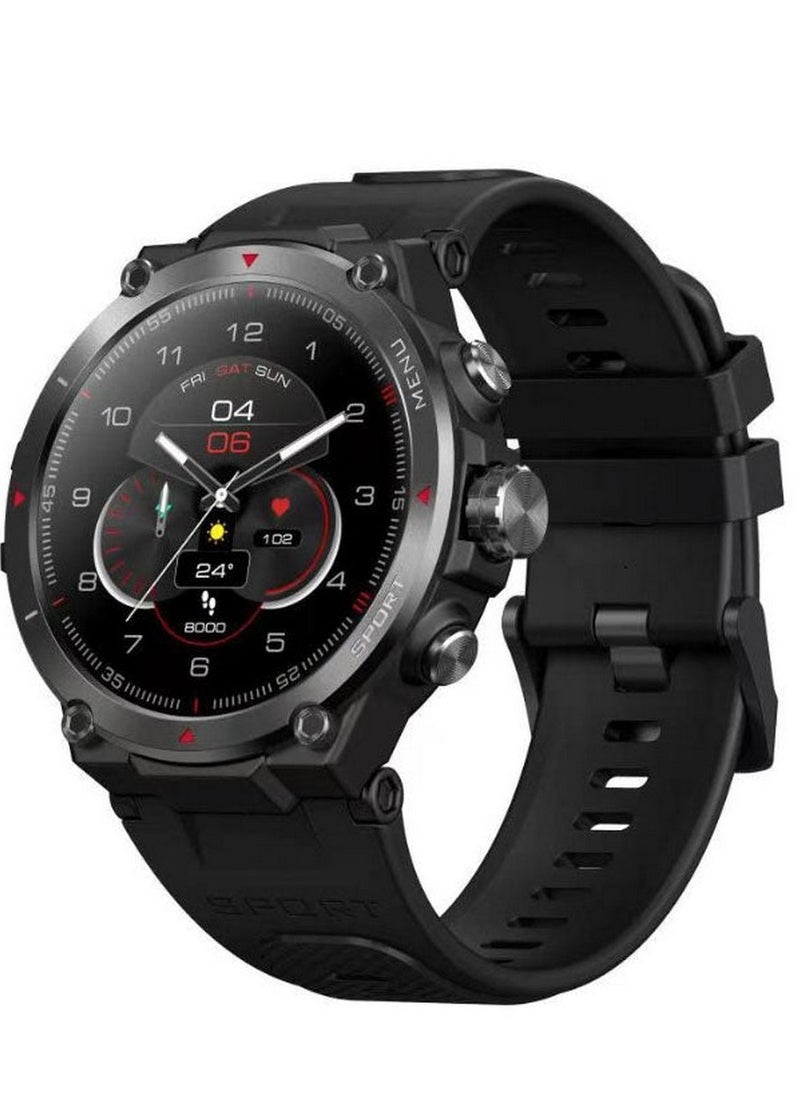 Zeblaze - Zeblaze Stratos 2 AMOLED 1.3 Inch Display GPS Built-in Bluetooth V5.0 Smartwatch with 24H Health Monitor, 240+ Watch Faces & Up to 25 Days Battery Life Android iOS - Meteorite Black - Image 1