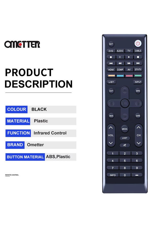 OMETTER - Universal TV Remote Control for VIZIO D24f F1 D32f F1 D43f F1 D50f F1 P75 E1 D24fF1 D32fF1 D43fF1 D50fF1 P75E1 E43 E2 Hot - Image 1