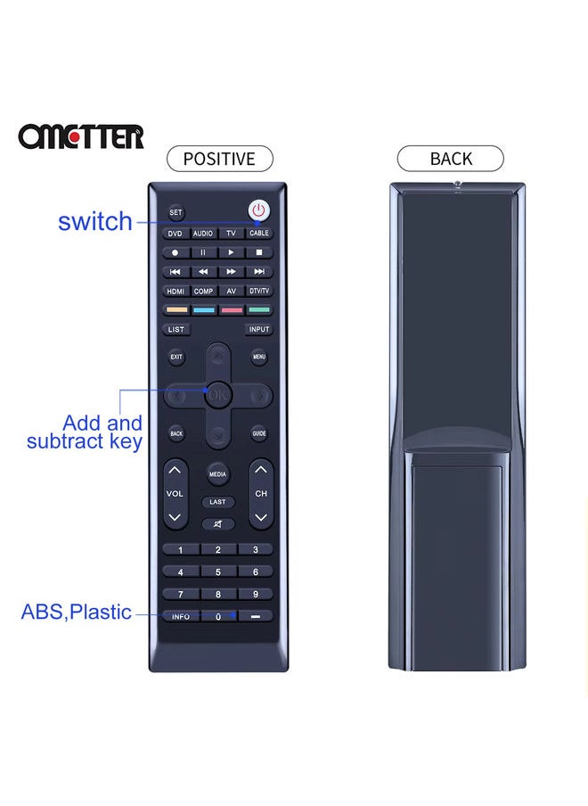 OMETTER - Universal TV Remote Control for VIZIO D24f F1 D32f F1 D43f F1 D50f F1 P75 E1 D24fF1 D32fF1 D43fF1 D50fF1 P75E1 E43 E2 Hot - Image 1