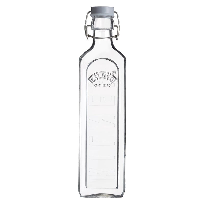Kilner Premium Square Clip‑Top Glass Bottle 1000 ml – International Airtight Glass Bottle for Kitchen Storage, Oils, Juices & Travel – Leak‑Proof Borosilicate Glass - Image 3