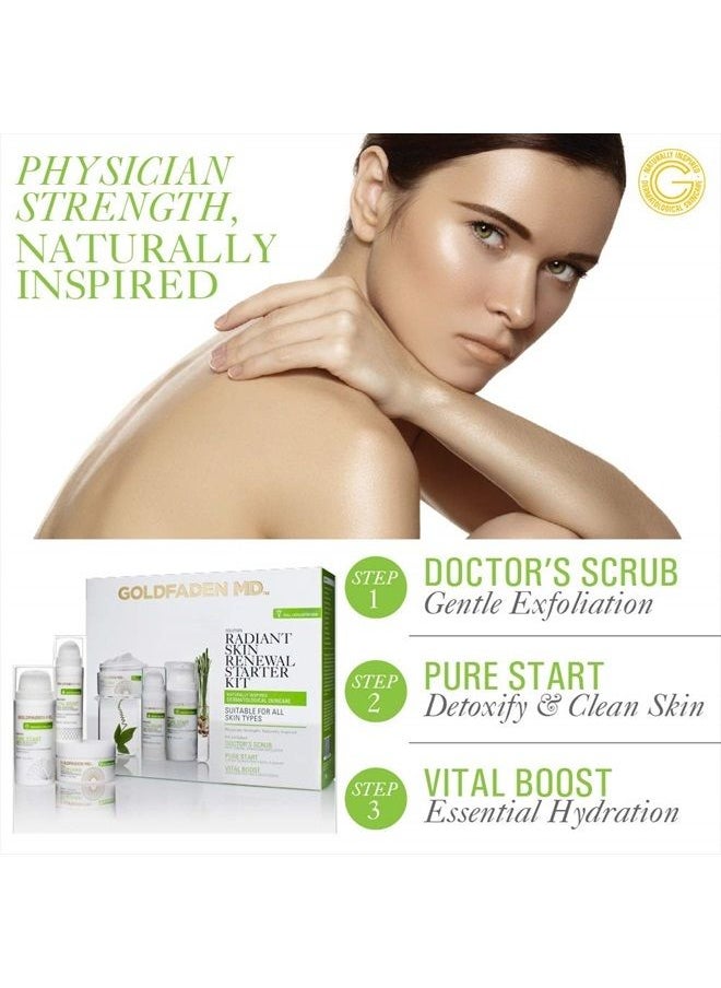 Goldfaden MD Radiant Skin Renewal Starter Kit | Complete Skin Care Regime including Exfoliator, Cleanser & Daily Moisturizer | 3 Pc. Set  - Image 2