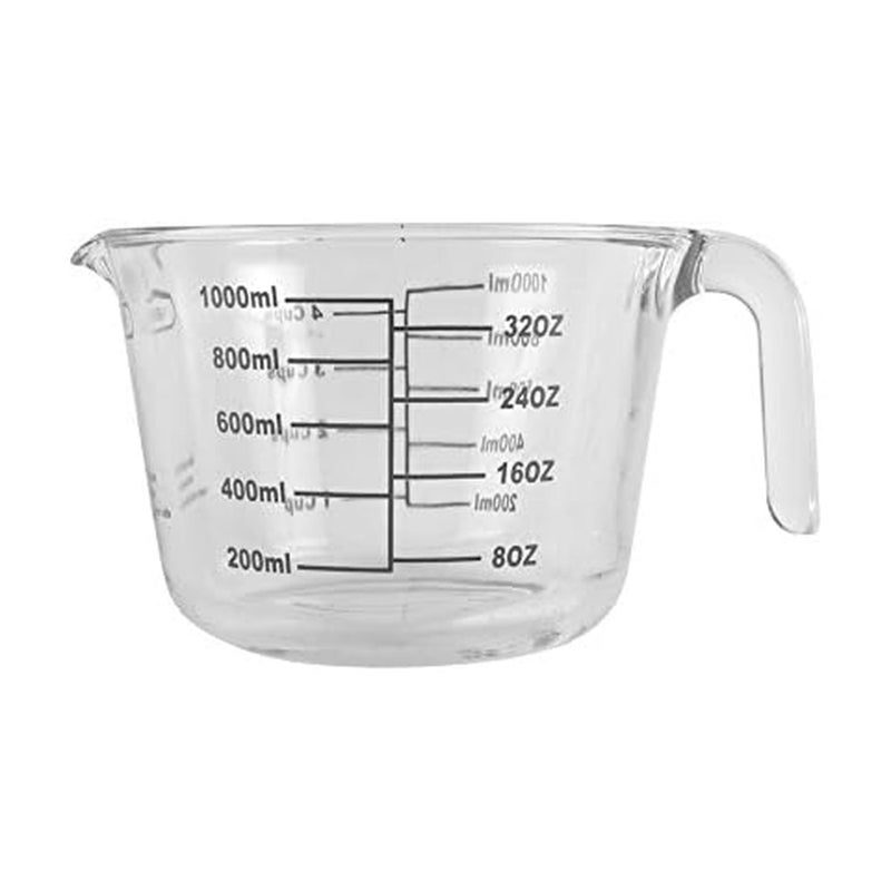 Farberware 4Cup Borosilicate Glass Wet and Dry Measuring Cup with Oversized Measurements Clear