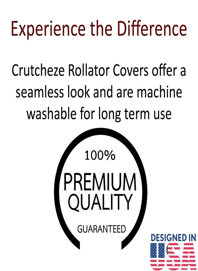Crutcheze Rollator Seat and Backrest Cover Set - Butterfly Pattern - Decorative Walker Accessory for Elderly Women - Image 2