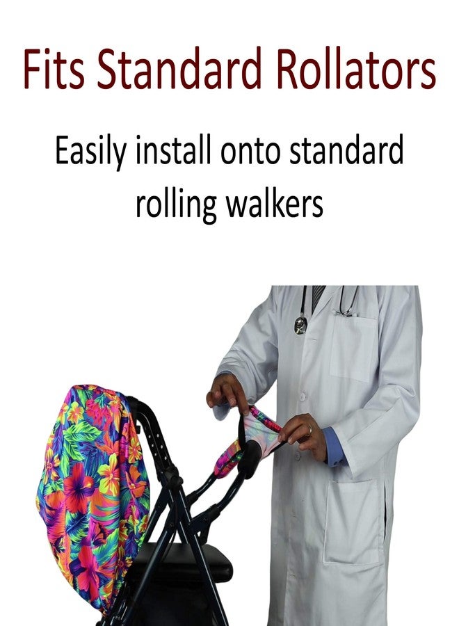 Crutcheze Rollator Seat and Backrest Cover Set - Butterfly Pattern - Decorative Walker Accessory for Elderly Women - Image 4