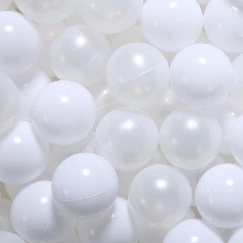 GOGOSO Ball Pit Balls for Kids,100pcs Plastic Balls Crush Proof Baby Play Ball BPA Free Non-Toxic 2.15 Inch Pit Ball for Toddler Birthday Party Pool Tent Party Favors Bath Playpen White - Image 1