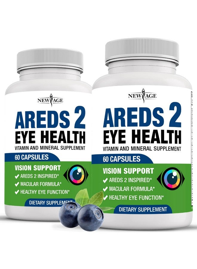 NEW AGE AREDS 2 Eye Vitamin Contains Bilberry 6000mg Lutein (32mg), Grape seed (6000 mg), Eyebright (1000 mg), and Zeaxanthin (8 mg) - 120 Count - Image 1