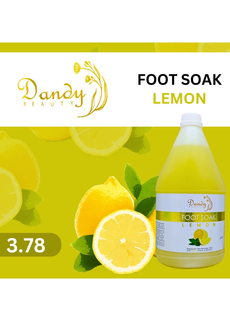 Dandy Beauty Foot Soak Lemon 3.78L Therapeutic Skin Refresher, Rich with Lemon & Vitamin E - Image 2