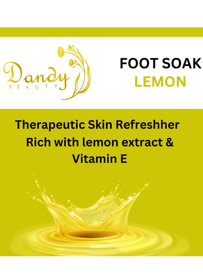Dandy Beauty Foot Soak Lemon 3.78L Therapeutic Skin Refresher, Rich with Lemon & Vitamin E - Image 3