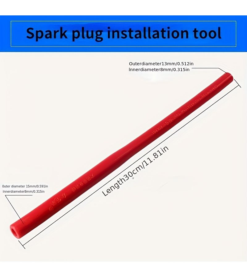 Universal Car Motorcycle Spark Plug Socket With Rubber Tube Reusable Portable Easy Installation Removal 1pc - Image 2