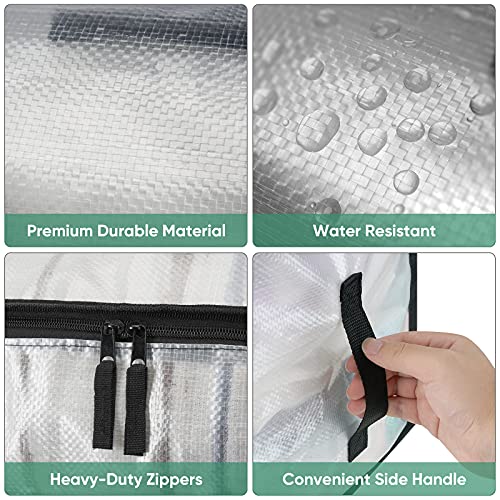 BALEINE 8-Pack Oversized Moving Bags with Reinforced Handles, Heavy-Duty Storage Tote for Clothes, Moving Supplies (Clear, 8-Pack) - Image 5