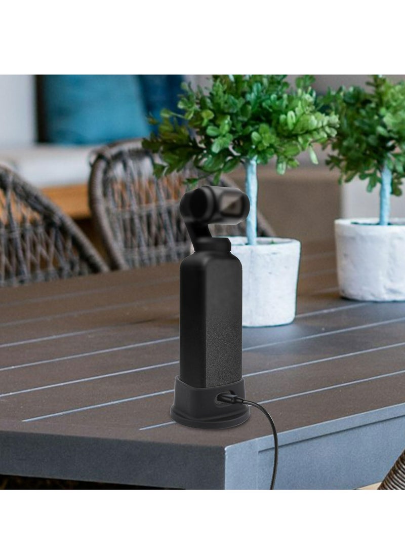 Oasisgalore - Black Silicone Desktop Bracket Desktop Mount for DJI Osmo 3 and Pocket 3 - Stable Camera Stand - Image 1