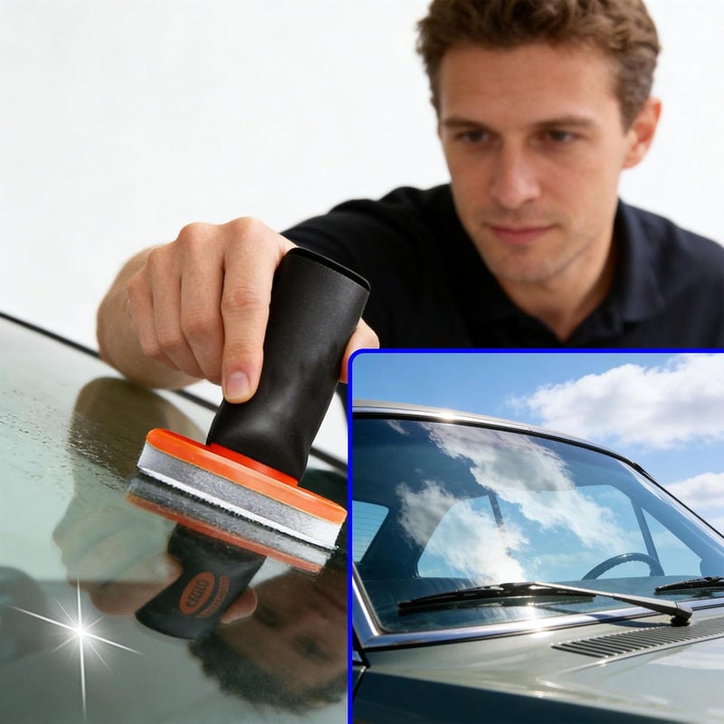 Multipurpose Oil Film Remover Brush for Cars Motorcycles and Commercial Vehicles for Various Driving Scenarios Safe Driving Windshield Brush - Image 2