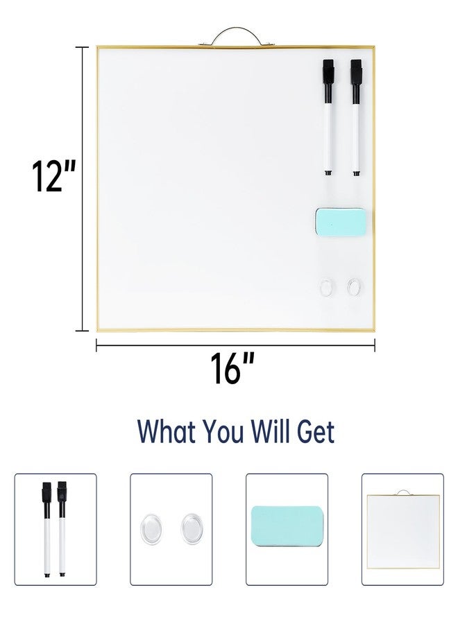 TSJ OFFICE Small Dry-Erase White-Board - 12 X 16 Inches Portable Aluminum Frame Mini Hanging Whiteboard with Handle, to Do List Notepad for Office, Home, School - Image 2
