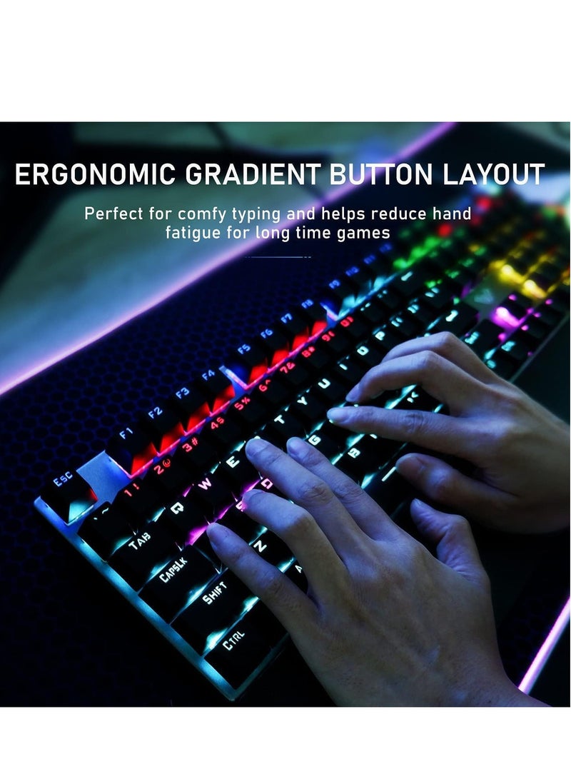 AULA F2088 WIND Full Gaming Mechanical Keyboard – - Rainbow LED Backlit - EN 104 PBT Keycaps and Metal Panel - Multimedia Control Knob & Wrist Rest - Software | Silver/Black - Image 4