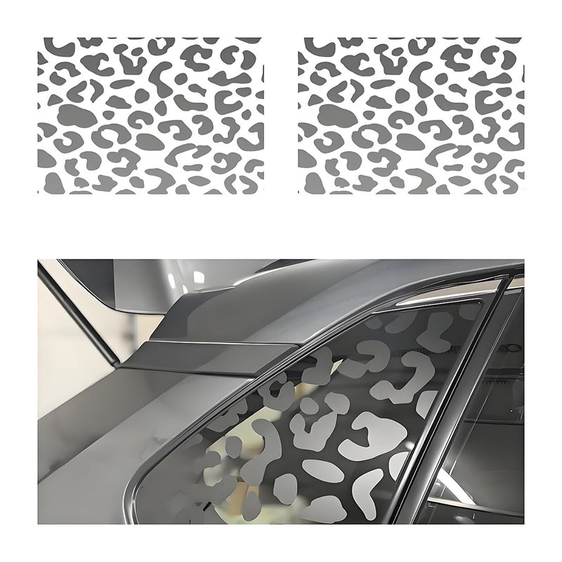 Sandfren Leopard Cheetah Car Side Window Decals, 2PCS Vinyl Leopard Cheetah Vehicle Rear Quarter Sticker, Automotive Exterior Decoration Paster Accessories, Universal for SUV Sedan Truck - Image 1