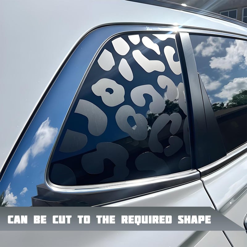 Sandfren Leopard Cheetah Car Side Window Decals, 2PCS Vinyl Leopard Cheetah Vehicle Rear Quarter Sticker, Automotive Exterior Decoration Paster Accessories, Universal for SUV Sedan Truck - Image 3