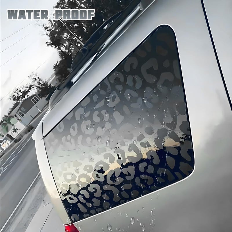 Sandfren Leopard Cheetah Car Side Window Decals, 2PCS Vinyl Leopard Cheetah Vehicle Rear Quarter Sticker, Automotive Exterior Decoration Paster Accessories, Universal for SUV Sedan Truck - Image 4