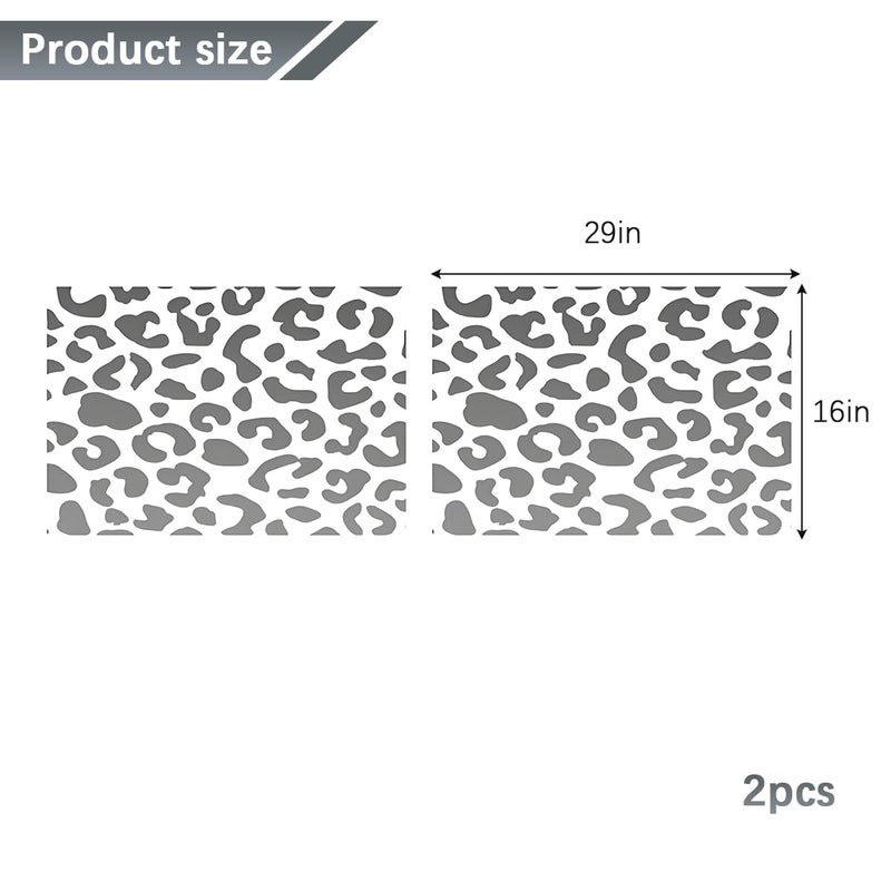 Sandfren Leopard Cheetah Car Side Window Decals, 2PCS Vinyl Leopard Cheetah Vehicle Rear Quarter Sticker, Automotive Exterior Decoration Paster Accessories, Universal for SUV Sedan Truck - Image 2