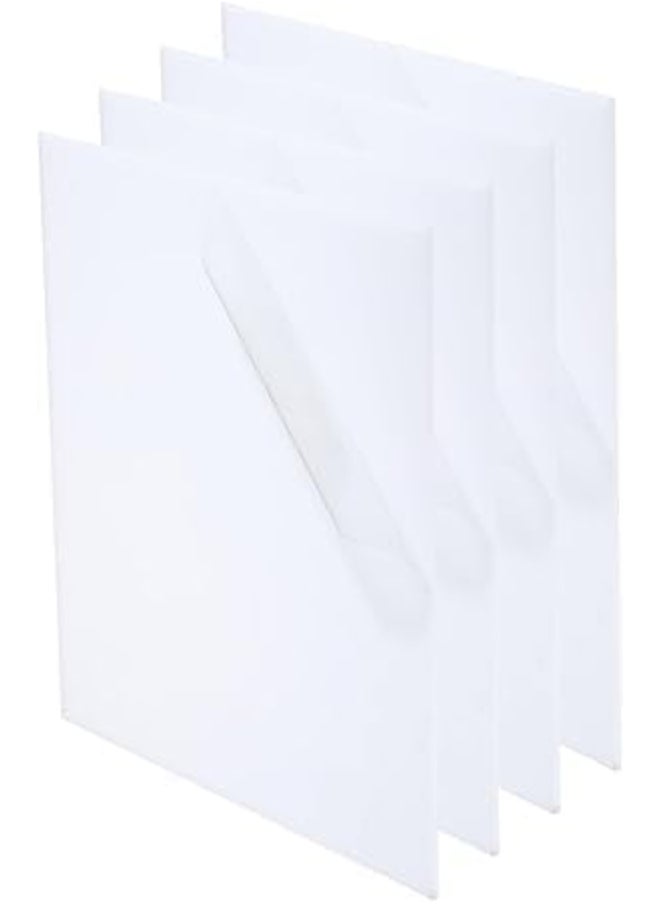 Horoof Home Horoof Home® Premium White Acrylic Sheets (4 Pack) – 25x25 cm, 3mm Thick  - Image 1