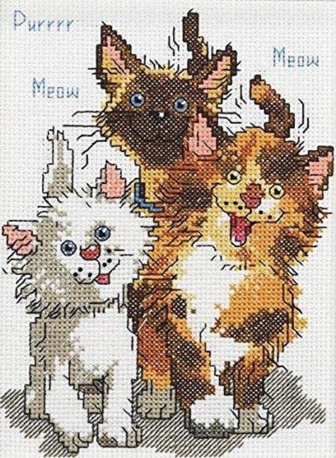 Janlynn 38-0208-Piece Suzy's Zoo Cattails of Duckport Mini Counted Cross Stitch Kit, 5 by 7-Inch White