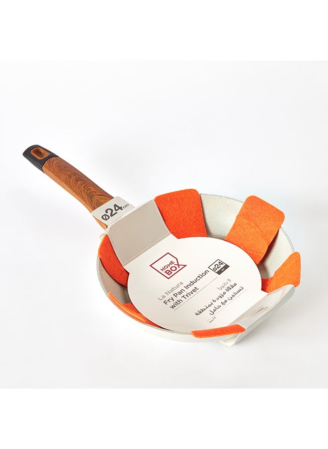 Home Box - La Natura Forged Induction Fry Pan with Trivet 44.5 x 6.5 x 24 cm - Image 1