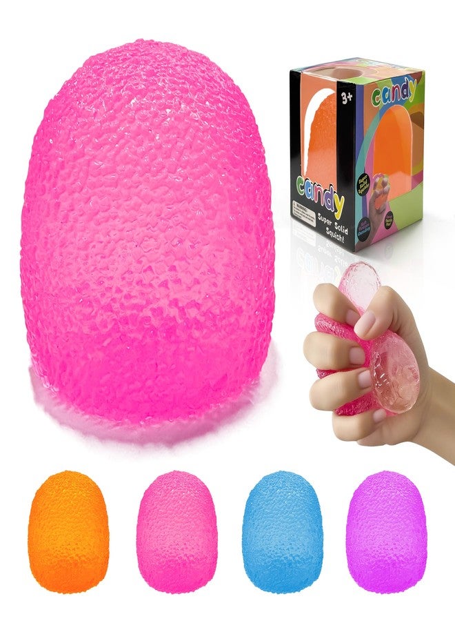 AuraGlaze Squishy Fidget Toys Stress for Kids and Adults, Super Solid Squeeze Ball, Sensory for Stress Relief, Birthday, Easter Basket Stuffers and Party Favors(Pink) - Image 1