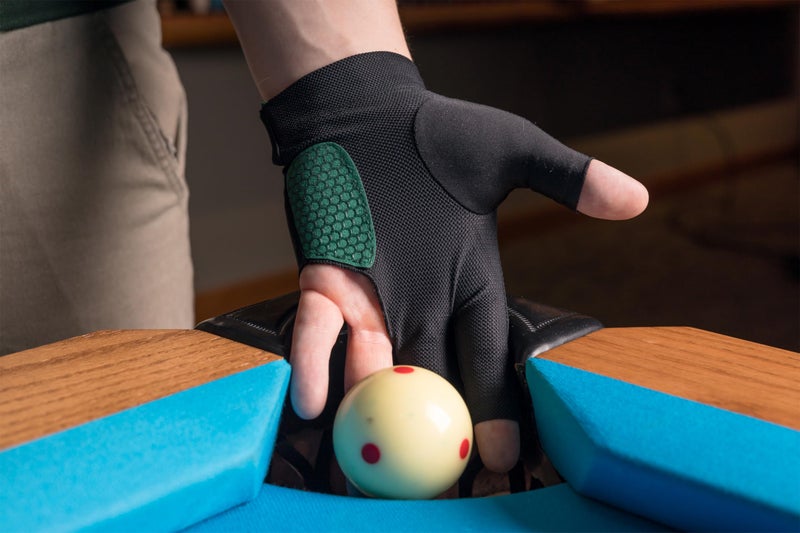 McDermott Billiard Pool Cue Glove - for Left Hand (Right-Handed Player) (Black, Medium) - Image 3