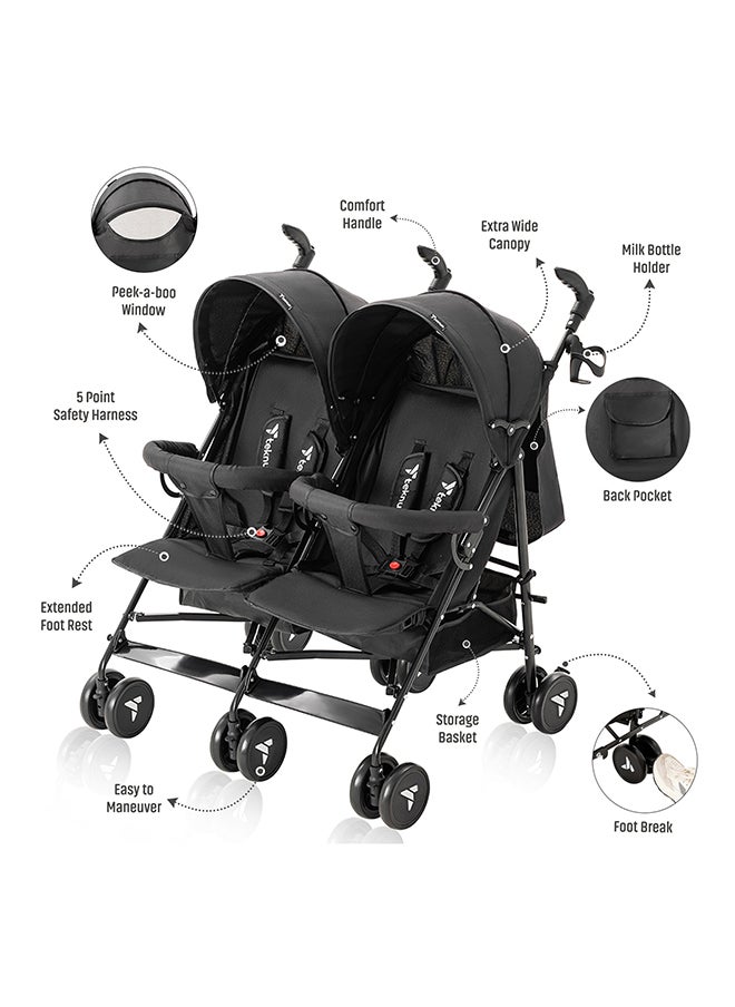 Lightweight Baby Twin Stroller Fellow, Easy To Maneuver - Black - pzsku/Z67DA56B8B5A6B3E2349FZ/45/_/1715094607/91ef1c06-ae33-4151-af8c-0b7e01e9fcd4