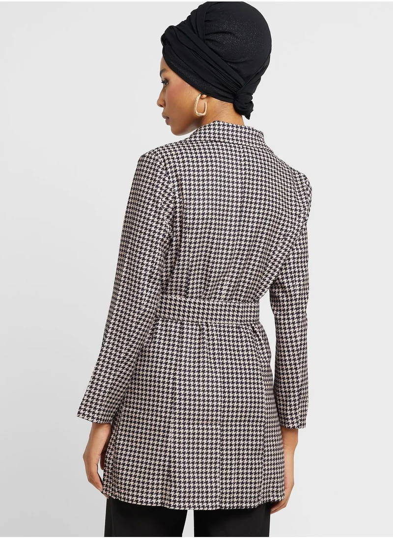 Khizana Double Breasted Lapel Coat
