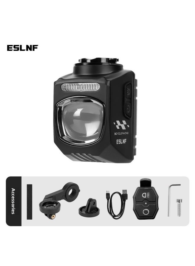 ESLNF Bicycle Light with Wireless Remote Control, 1200 Lumens LED Bike Light, 3200mAh Rechargeable Battery, Multiple Lighting Modes, Type-C Charging - Image 1