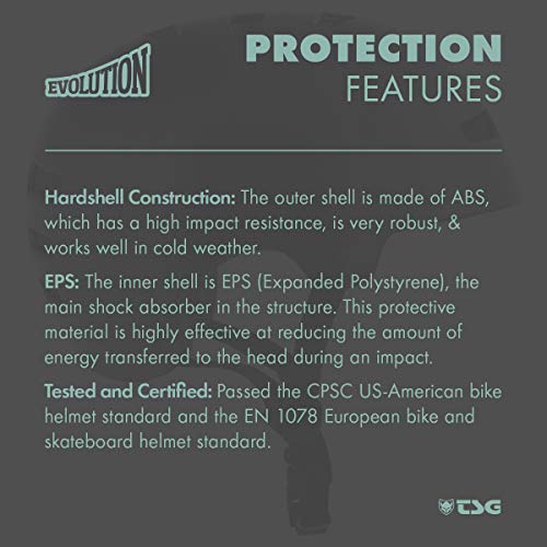 TSG Evolution Skate & Bike Helmet w/Snug Fit & Triple Cert. for Skateboarding, Cycling, MTB, Roller Derby, E-Boarding, E-Skating, Longboarding, Park Skating, Urban (Satin Dark Cyan, L/XL 57-59 cm) - Image 4