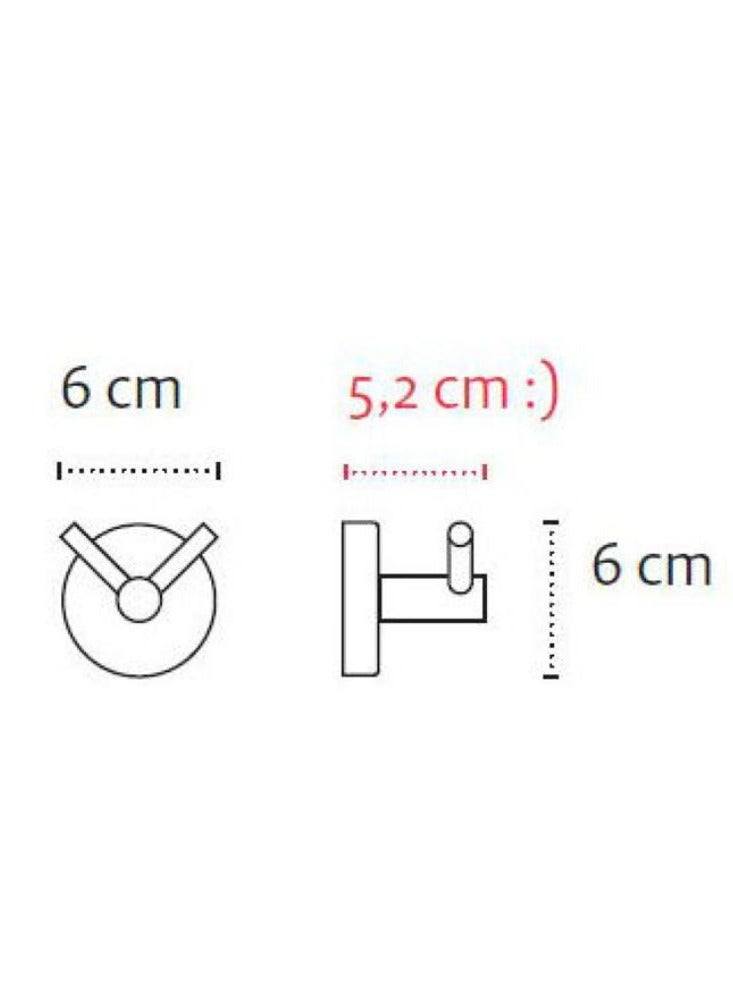 Stainless steel chrome V shaped wall mounted double hook for bathroom & closet heavy duty clothes towel hanger with screws & anchors included circular  - Image 3