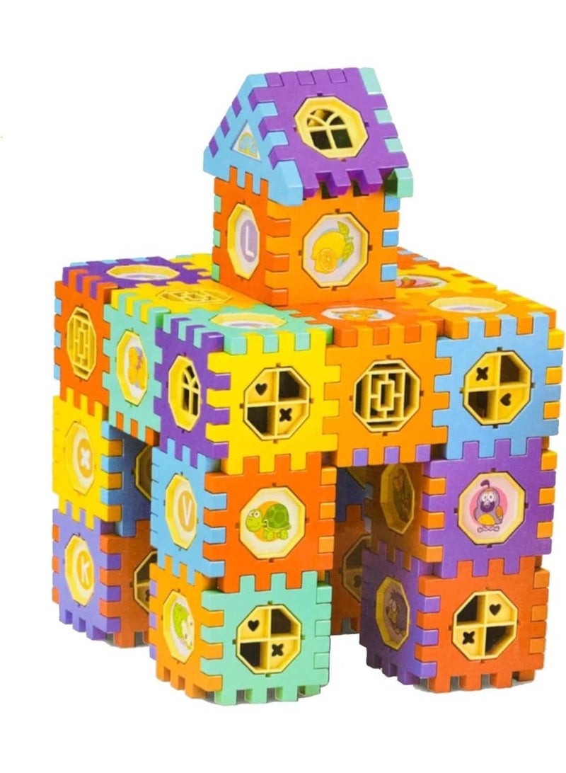 مجموعة لعب  – مسار كرات مع مكعبات بناء 226 قطعة – لعبة تعليمية STEM للأطفال، مجموعة بناء إبداعية، هدية عيد الميلاد ورأس السنة للأطفال والبنات - Image 3