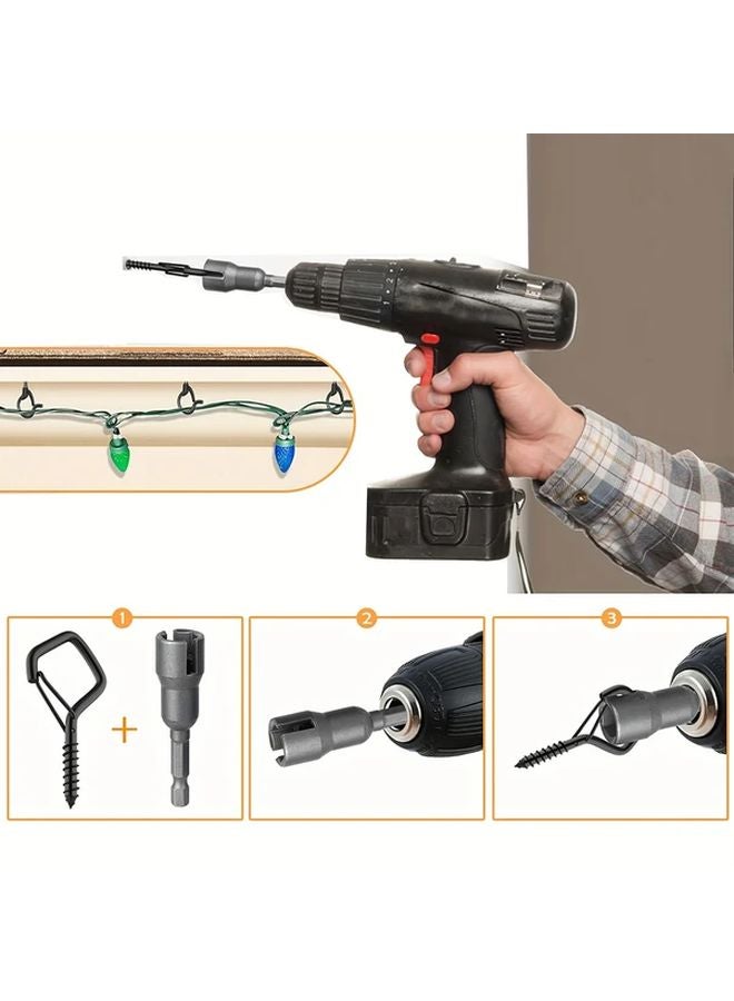 8pcs Heavy Duty Steel Outdoor Hooks For String Lights Black Rust Resistant - Image 4