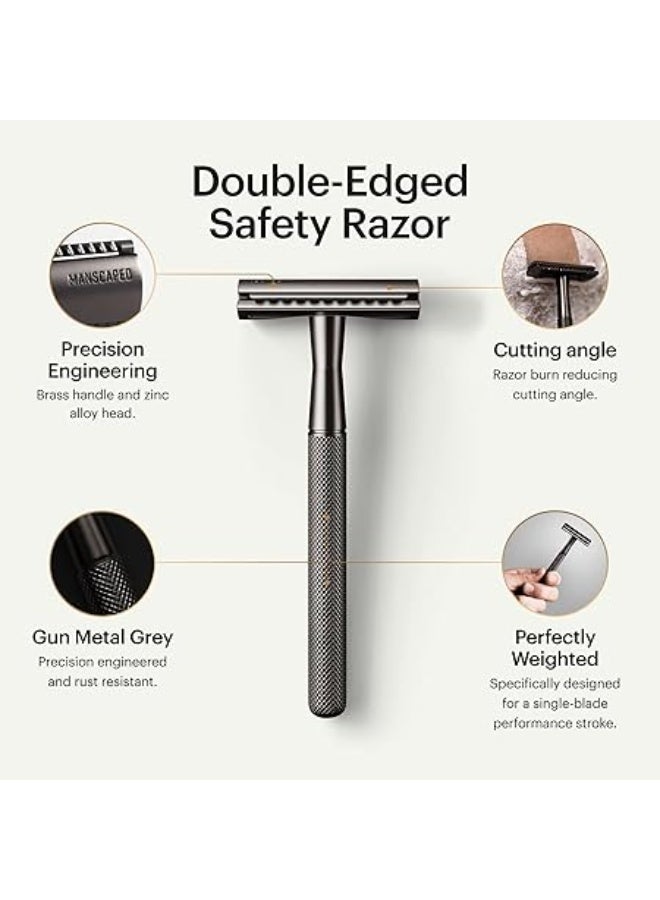 Manscaped Refining The Gentleman Plow 2.0 Premium Hygienic Single Blade Double-Edged Safety Razor - Image 5