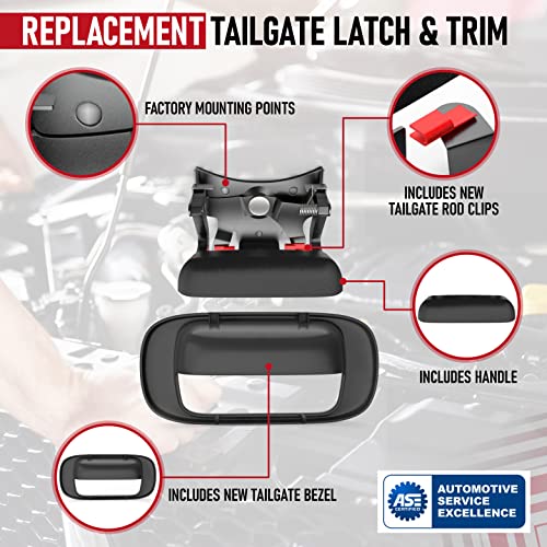 AA Ignition قفل ومقبض باب الصندوق البديل مع الحواف - بديل للأرقام 15997911، 15228541، 15228539، 15228540 - متوافق مع شيفروليه سيلفرادو و GMC سييرا 1500، 1500HD، 2500HD، 2500، 3500 - Image 4