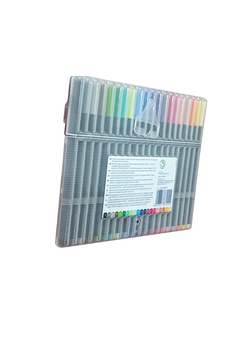 ستدلر مجموعة أقلام حبر ملونة ستدلر تريبلس بسن رفيع مقاس 0.3 مم عدد20 قلم متعدد الألوان - Image 3