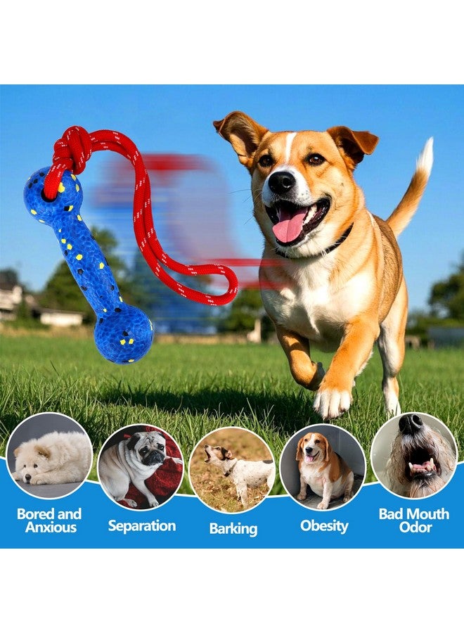 Mity rain Floating Dog Toys -E-TPU Water Pool Fetching Toy with Rope for Small Medium Large Pet, Bumper Shape Indestructible Interactive Dog Chew Toys for Summer Outdoor Training Fun (Blue) - Image 3