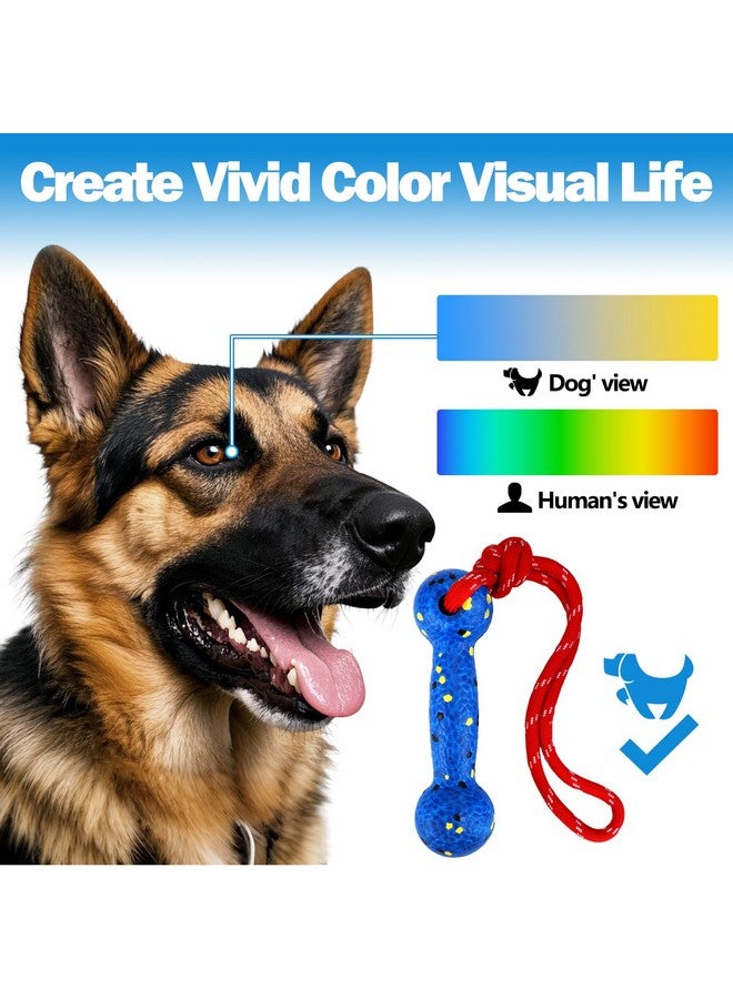 Mity rain Floating Dog Toys -E-TPU Water Pool Fetching Toy with Rope for Small Medium Large Pet, Bumper Shape Indestructible Interactive Dog Chew Toys for Summer Outdoor Training Fun (Blue) - Image 4
