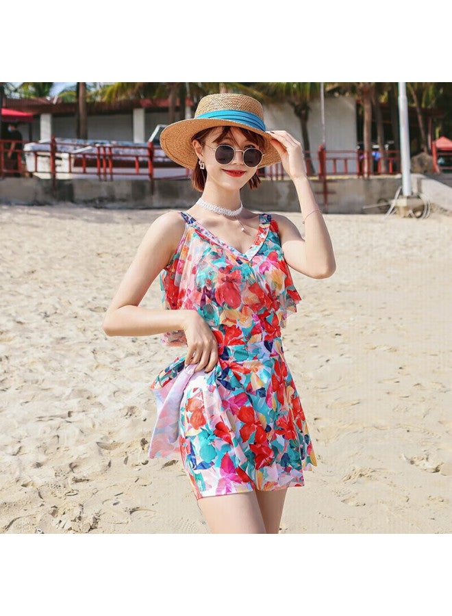 Skin-friendly Yifu Sun Protection Swimsuit For Women, Conservative Fairy Style, Slimming, Tummy Control, Plus Size Push-up, Hot Spring Resort Swimwear - Image 5