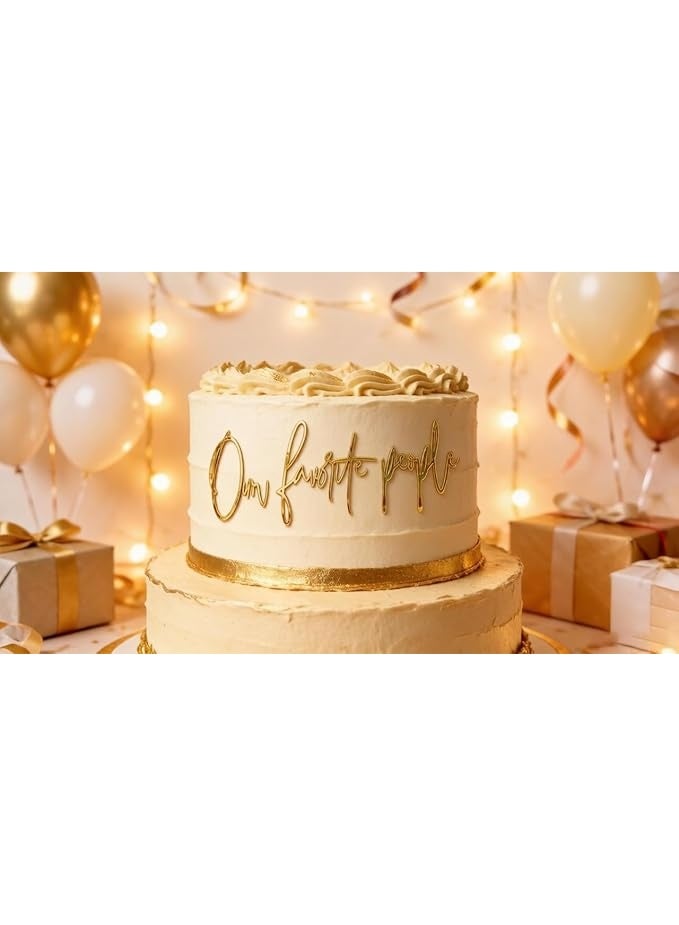 Our favorite people Cake Topper, Gold Acrylic Cake Topper for Bridal Shower Bachelorette Engagement Wedding Party Decoration - Image 3