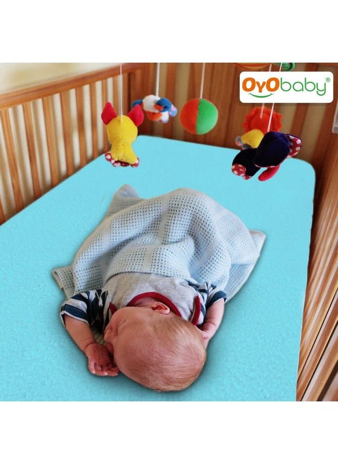 OYO BABY Waterproof Mattress Protector Sheet For Kids And Adults (Small (70Cm X 50Cm) Sea Blue)  - Image 3